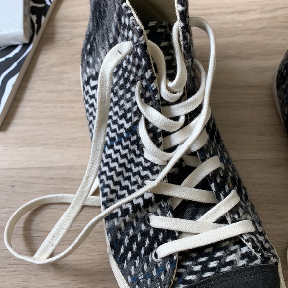 SeaVees Checked Print High Top Sneakers - Picture 3 of 7